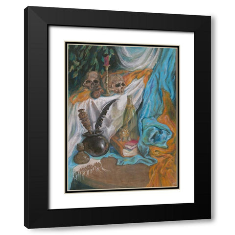 Still life 9 years old Black Modern Wood Framed Art Print with Double Matting by Wiley, Marta