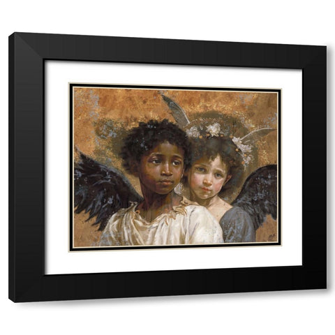 Little Angels VII Black Modern Wood Framed Art Print with Double Matting by Wiley, Marta