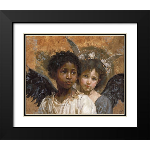 Little Angels VII Black Modern Wood Framed Art Print with Double Matting by Wiley, Marta