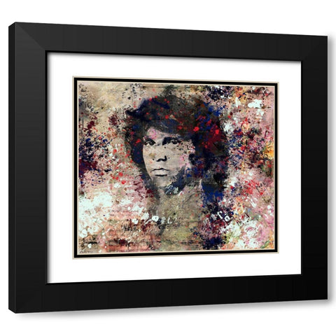 Jim Morrison II Black Modern Wood Framed Art Print with Double Matting by Wiley, Marta