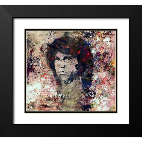 Jim Morrison II Black Modern Wood Framed Art Print with Double Matting by Wiley, Marta