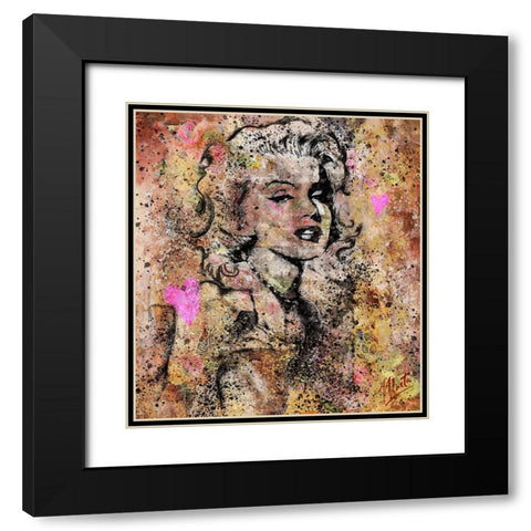 Marilyn Monroe I Black Modern Wood Framed Art Print with Double Matting by Wiley, Marta