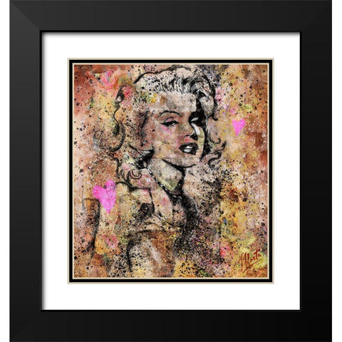 Marilyn Monroe I Black Modern Wood Framed Art Print with Double Matting by Wiley, Marta