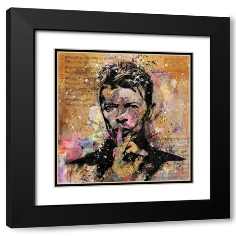 David Bowie III Black Modern Wood Framed Art Print with Double Matting by Wiley, Marta