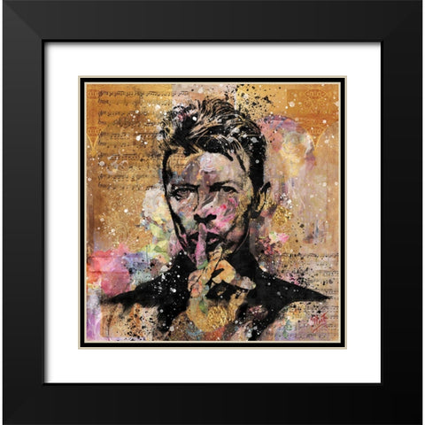 David Bowie III Black Modern Wood Framed Art Print with Double Matting by Wiley, Marta