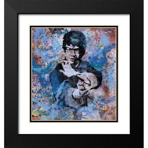 Bruce Lee VII Black Modern Wood Framed Art Print with Double Matting by Wiley, Marta