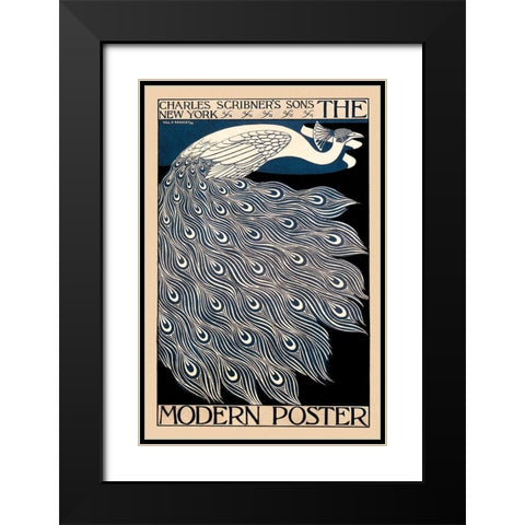 The Modern Poster, 1895 Black Modern Wood Framed Art Print with Double Matting by Bradley, William H.