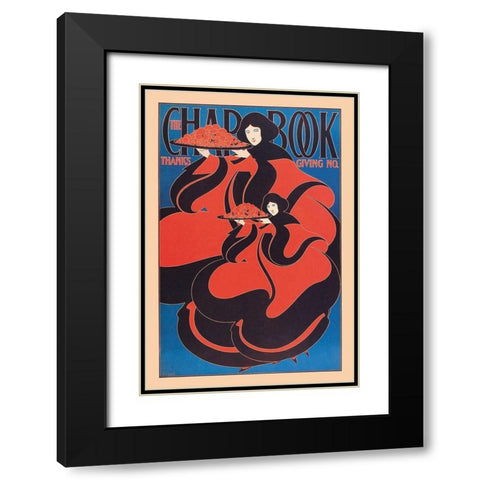 The Chap Book: Thanksgiving, 1895 Black Modern Wood Framed Art Print with Double Matting by Bradley, William H.