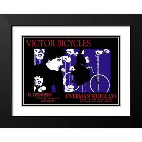 Victor Bicycles: Overman Wheel Company, 1896 Black Modern Wood Framed Art Print with Double Matting by Bradley, William H.