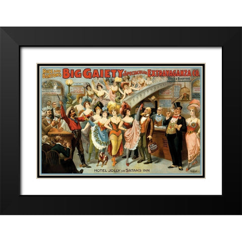 Hotel Jolly or Satans Inn, 1899 Black Modern Wood Framed Art Print with Double Matting by Courier Litho Company