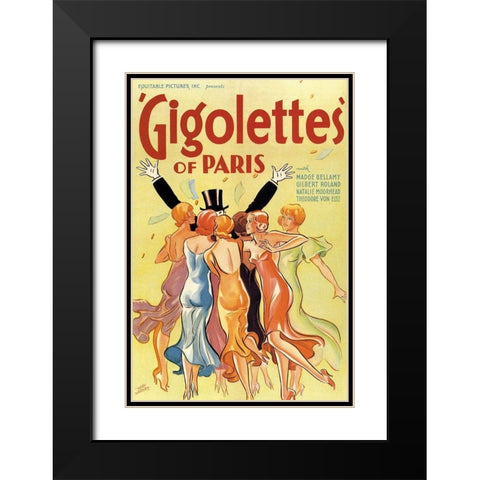 Gigolettes of Paris, 1929 Black Modern Wood Framed Art Print with Double Matting by Hadley, Hap