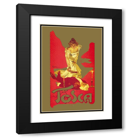 Tosca, 1899 Black Modern Wood Framed Art Print with Double Matting by Hohenstein, Adolfo