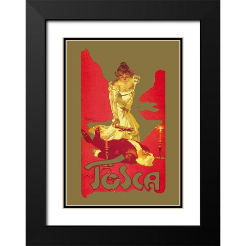 Tosca, 1899 Black Modern Wood Framed Art Print with Double Matting by Hohenstein, Adolfo