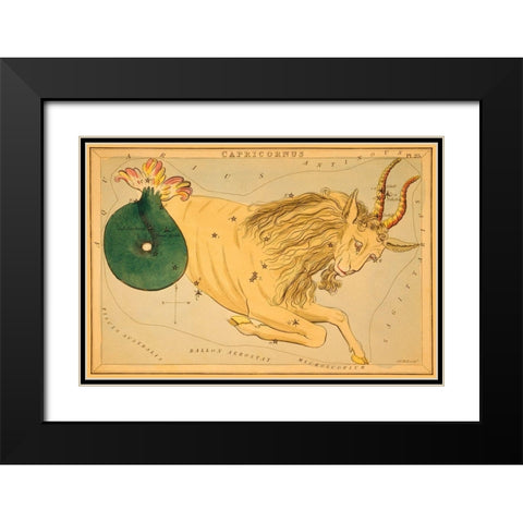 Capricorn, 1825 Black Modern Wood Framed Art Print with Double Matting by Aspin, Jehoshaphat