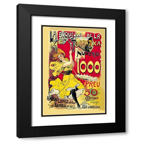 La Esquella de la Torratxa, 1898 Black Modern Wood Framed Art Print with Double Matting by Labarta, L.