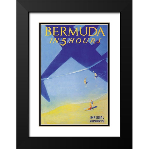 Bermuda in 5 Hours, 1937 Black Modern Wood Framed Art Print with Double Matting by Lawler, Paul