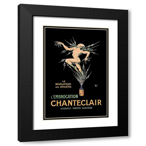 LEmbrocation Chanteclair, 1910 Black Modern Wood Framed Art Print with Double Matting by Liebeaux, Michel