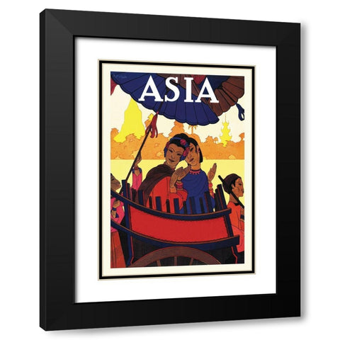 Burma-The Golden Landscape with Title, 1925 Black Modern Wood Framed Art Print with Double Matting by McIntosh, Frank