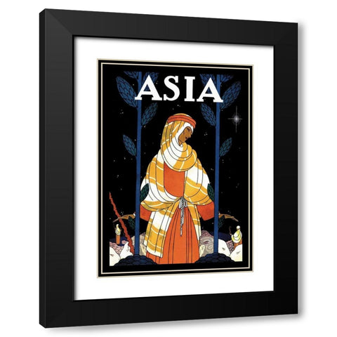 Palestine - Starlight with Title, 1925 Black Modern Wood Framed Art Print with Double Matting by McIntosh, Frank