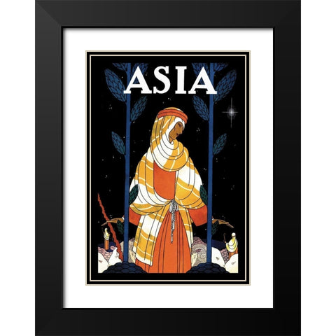 Palestine - Starlight with Title, 1925 Black Modern Wood Framed Art Print with Double Matting by McIntosh, Frank