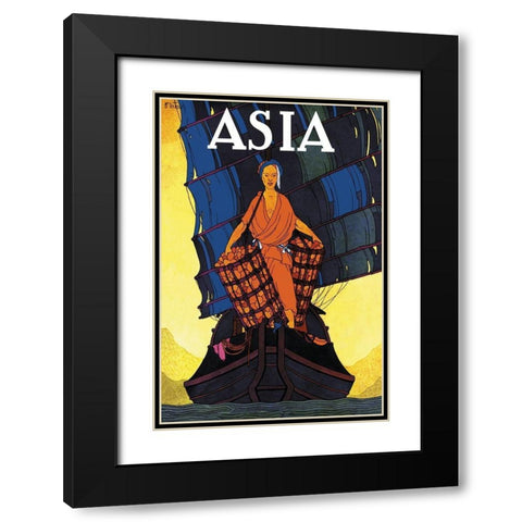 Chin Cargoes - with Title, 1925 Black Modern Wood Framed Art Print with Double Matting by McIntosh, Frank