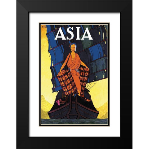 Chin Cargoes - with Title, 1925 Black Modern Wood Framed Art Print with Double Matting by McIntosh, Frank