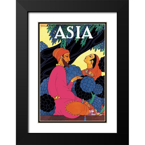 Persia Garden, 1925 Black Modern Wood Framed Art Print with Double Matting by McIntosh, Frank