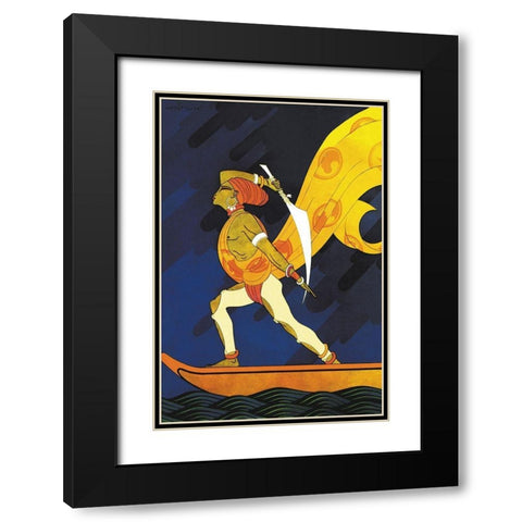 The Bark of the False Caliph, 1926 Black Modern Wood Framed Art Print with Double Matting by McIntosh, Frank