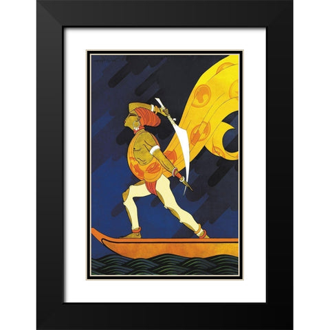 The Bark of the False Caliph, 1926 Black Modern Wood Framed Art Print with Double Matting by McIntosh, Frank