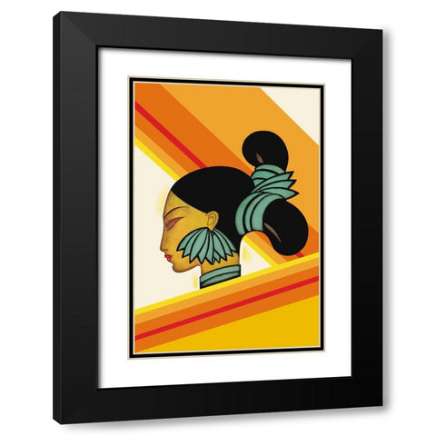 Hill Woman of Assam, 1927 Black Modern Wood Framed Art Print with Double Matting by McIntosh, Frank