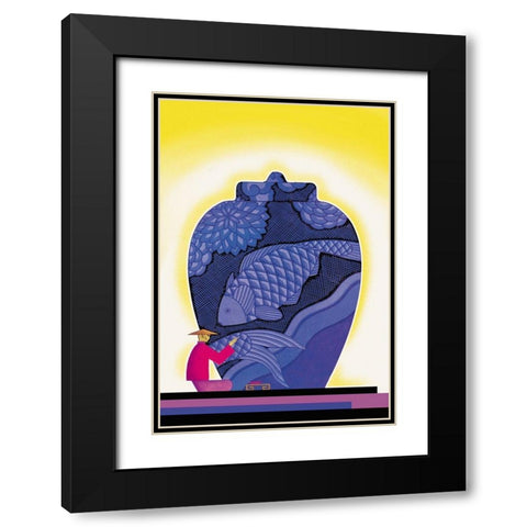 Craftsman, 1928 Black Modern Wood Framed Art Print with Double Matting by McIntosh, Frank