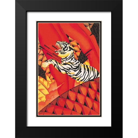 Tiger!, 1928 Black Modern Wood Framed Art Print with Double Matting by McIntosh, Frank