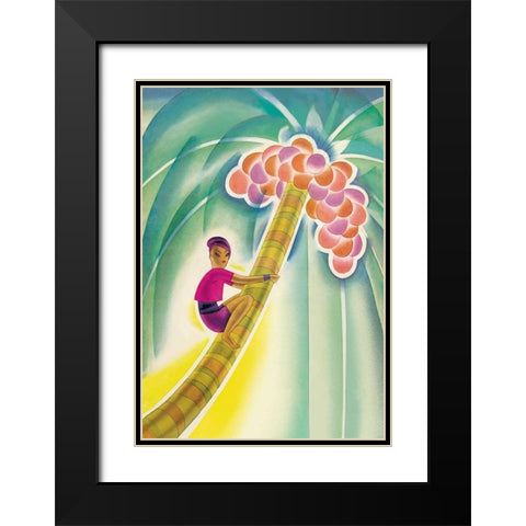 Coco-Palm, 1930 Black Modern Wood Framed Art Print with Double Matting by McIntosh, Frank