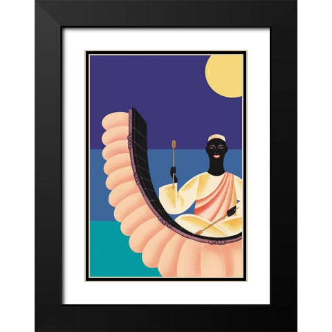 African Rhythm, 1930 Black Modern Wood Framed Art Print with Double Matting by McIntosh, Frank