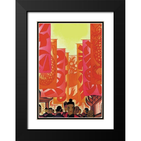 Old China, 1930 Black Modern Wood Framed Art Print with Double Matting by McIntosh, Frank