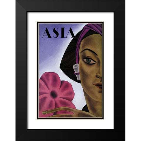 Sumatran Mode in Millinery with Title, 1931 Black Modern Wood Framed Art Print with Double Matting by McIntosh, Frank
