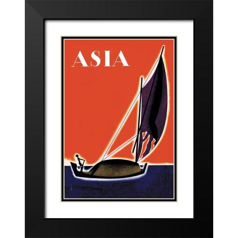 On One of the Seven Seas with Title, 1931 Black Modern Wood Framed Art Print with Double Matting by McIntosh, Frank