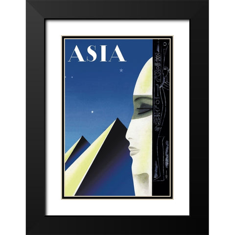 Setting for an Egyptian Story with Title, 1931 Black Modern Wood Framed Art Print with Double Matting by McIntosh, Frank