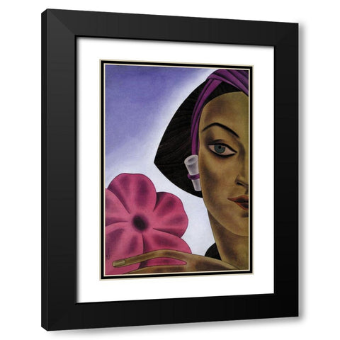 Sumatran Mode in Millinery, 1931 Black Modern Wood Framed Art Print with Double Matting by McIntosh, Frank