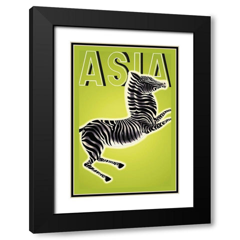 Zebra with Title, 1933 Black Modern Wood Framed Art Print with Double Matting by McIntosh, Frank