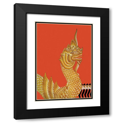 Dragon Temple of Siam, 1934 Black Modern Wood Framed Art Print with Double Matting by McIntosh, Frank