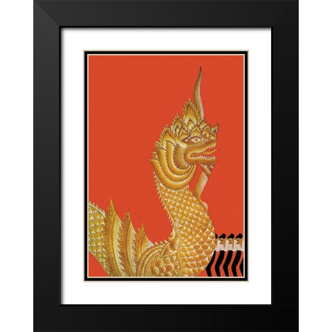 Dragon Temple of Siam, 1934 Black Modern Wood Framed Art Print with Double Matting by McIntosh, Frank
