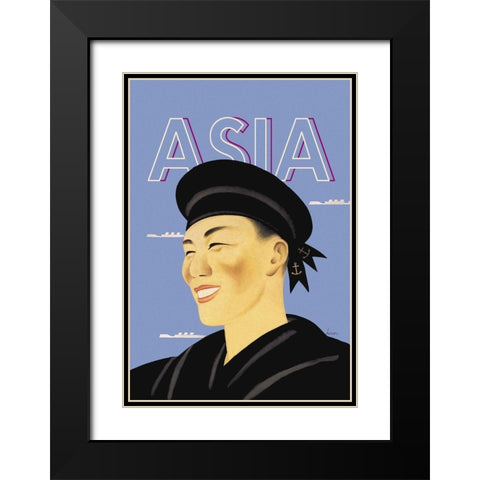 Japanese Sailor, 1935 Black Modern Wood Framed Art Print with Double Matting by McIntosh, Frank