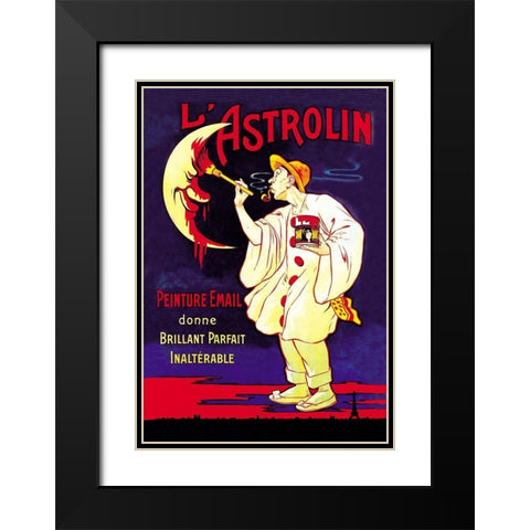LAstrolin - Painting the Moon, 1907 Black Modern Wood Framed Art Print with Double Matting by Oge, Eugene