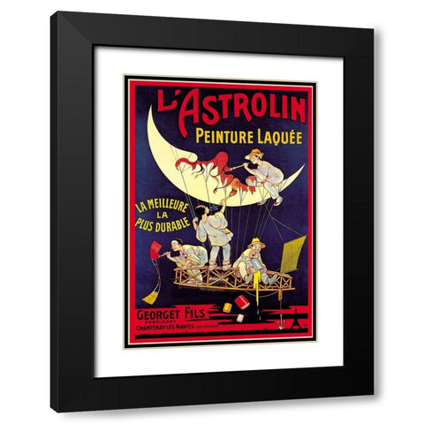 LAstrolin Peinture Laquee Black Modern Wood Framed Art Print with Double Matting by Oge, Eugene
