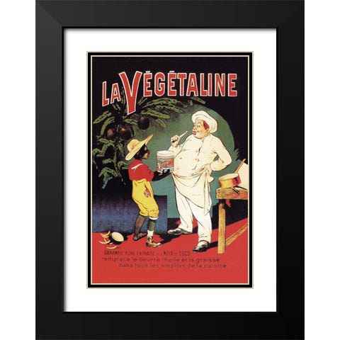 La Vegetaline Black Modern Wood Framed Art Print with Double Matting by Oge, Eugene