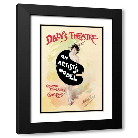 An Painters Model, 1895 Black Modern Wood Framed Art Print with Double Matting by Price, Julius Mendes