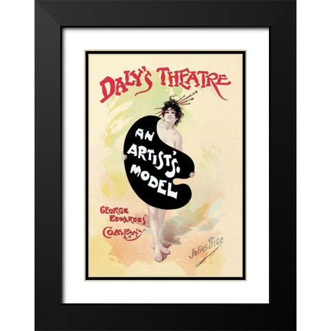 An Painters Model, 1895 Black Modern Wood Framed Art Print with Double Matting by Price, Julius Mendes