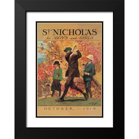 St. Nicholas for Boys and Girls, 1919 Black Modern Wood Framed Art Print with Double Matting by Price, Garrett