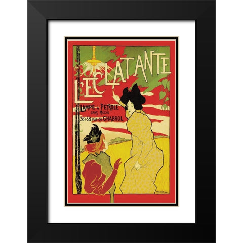LEclatante - The Brilliant Lamp, 1895 Black Modern Wood Framed Art Print with Double Matting by Robbe, Manuel